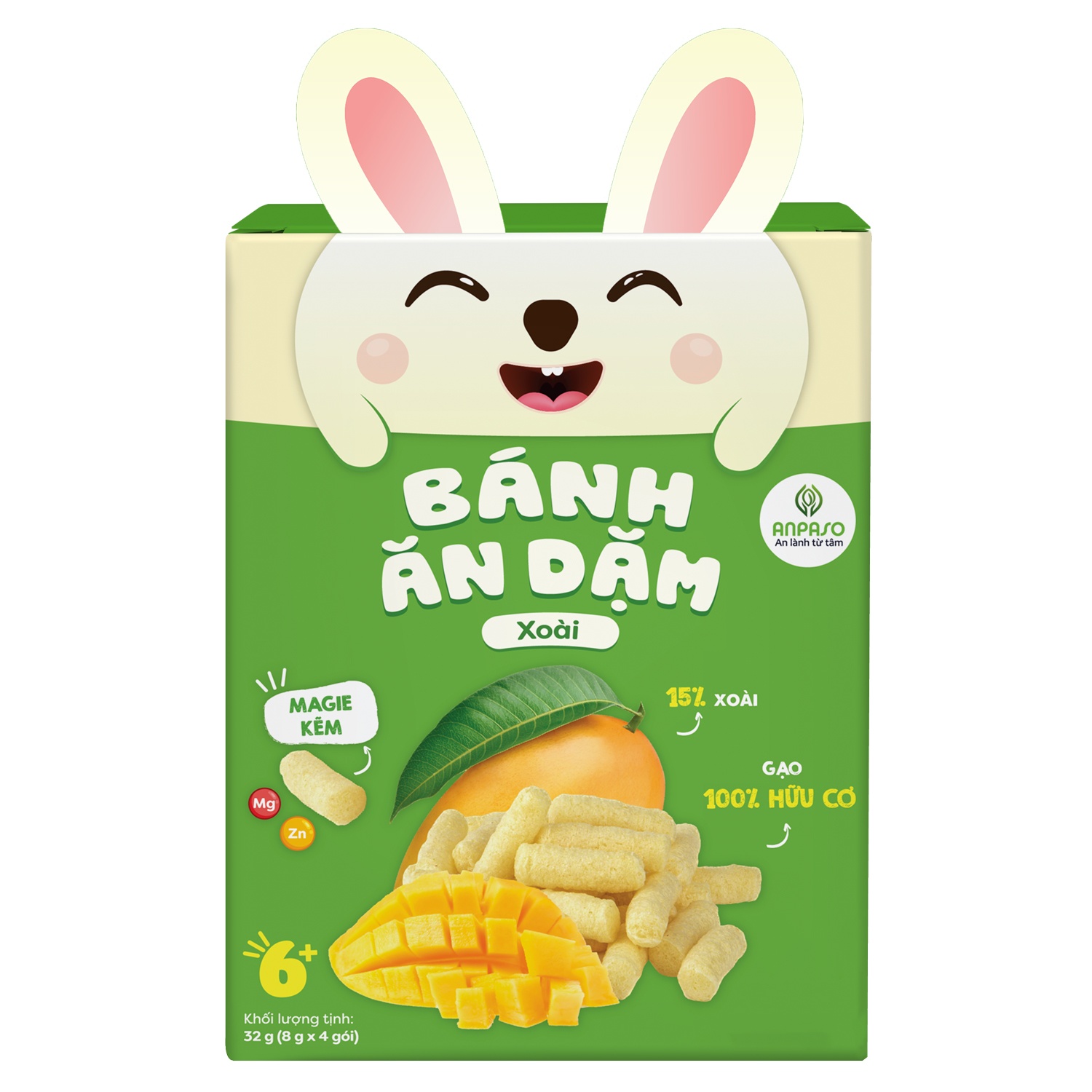 Bánh ăn dặm Anpaso vị xoài cho bé từ 6 tháng trở lên