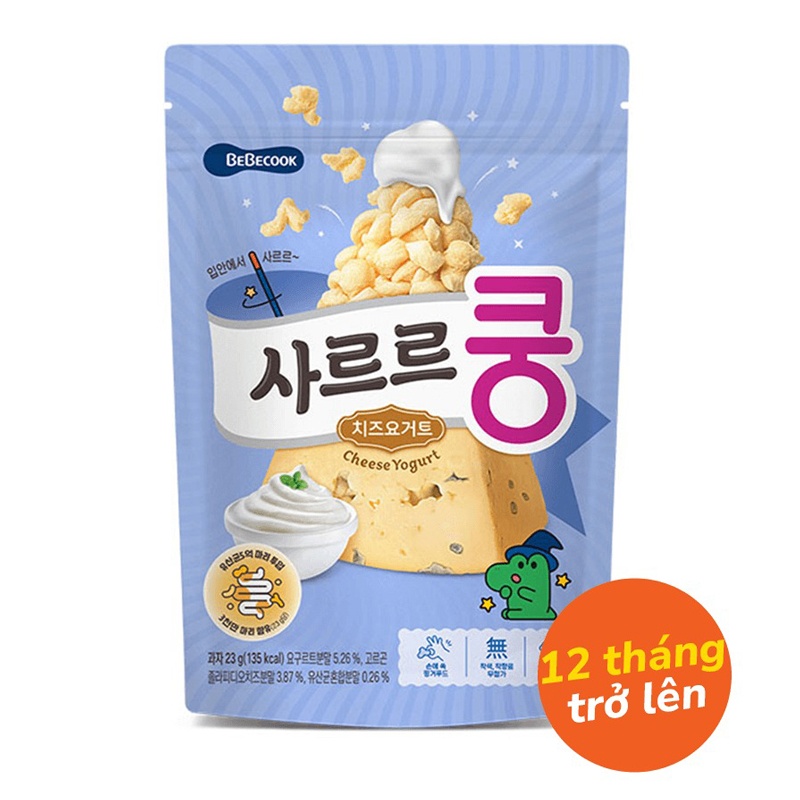 Bánh bỏng BeBecook lợi khuẩn vị Phomai dành cho bé 12M+ hình 1
