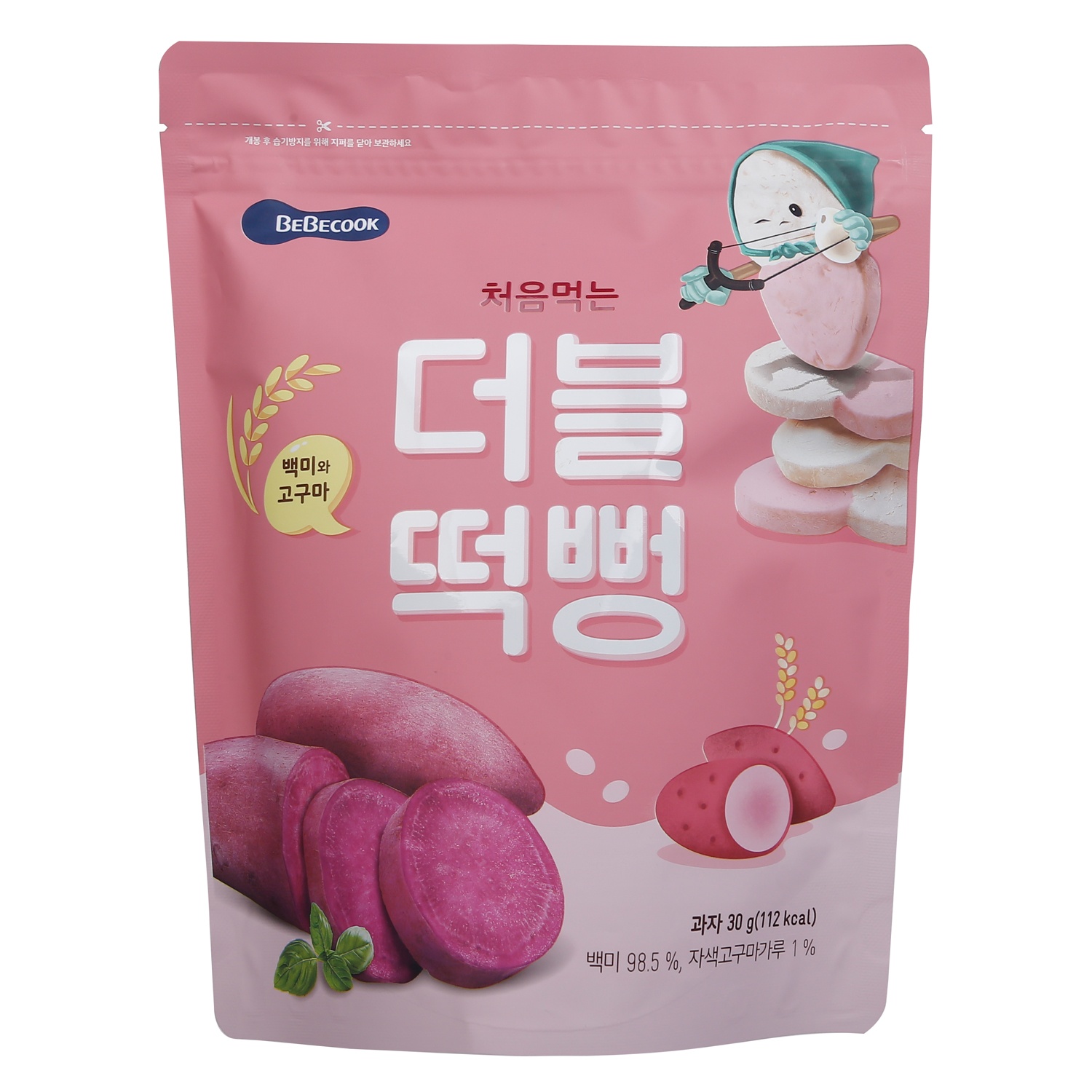 Bánh gạo hữu cơ BeBecook vị gạo và khoai lang tím cho bé 6M+ hình 1