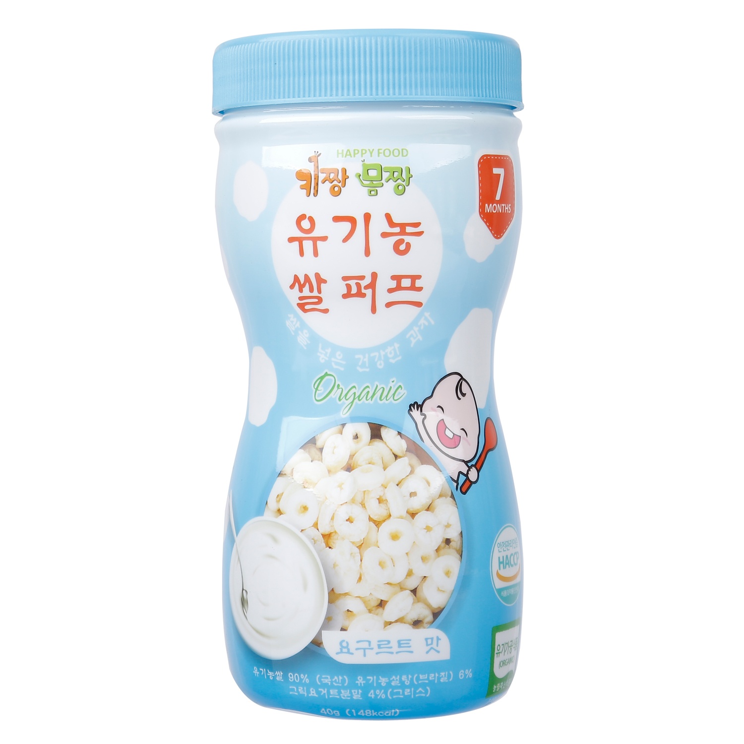 Bánh gạo organic Happy Food vị sữa chua lọ 40g hình 1