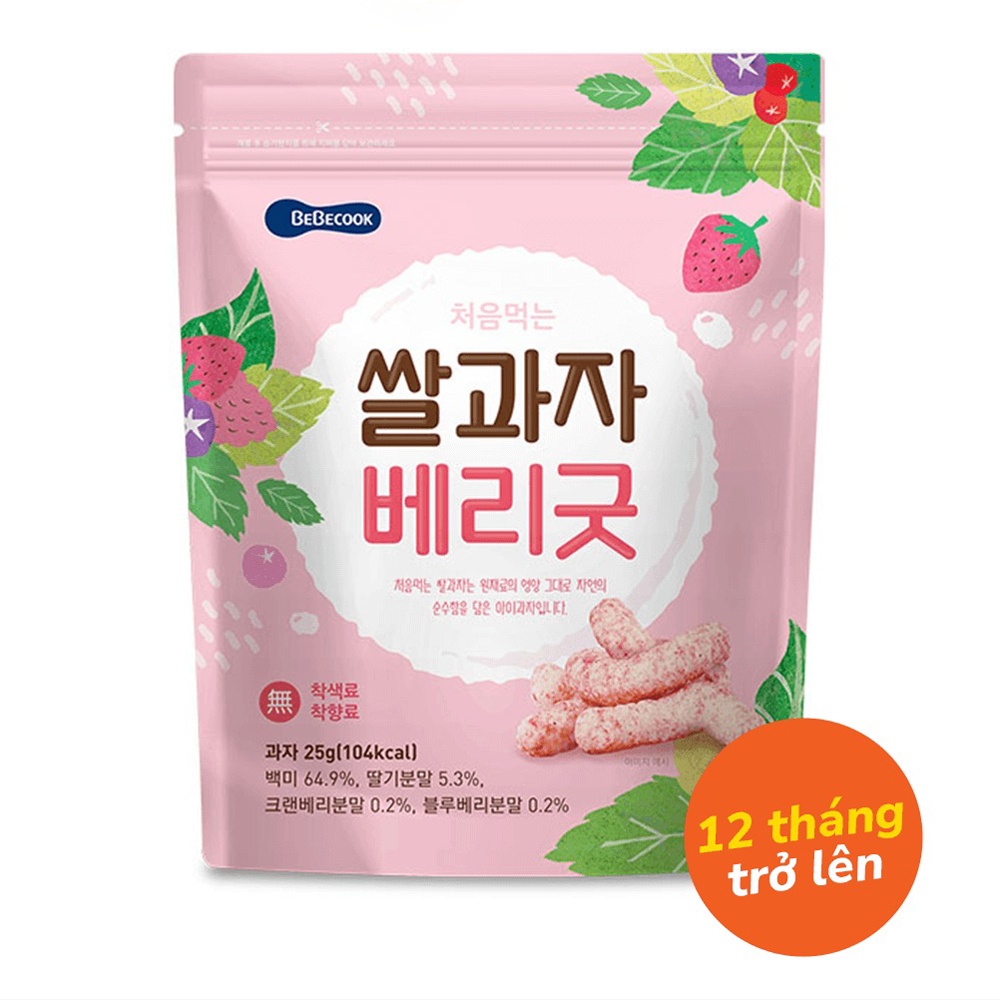  Bánh hình que hữu cơ BeBecook vị trái cây cho bé 12 tháng hình 1