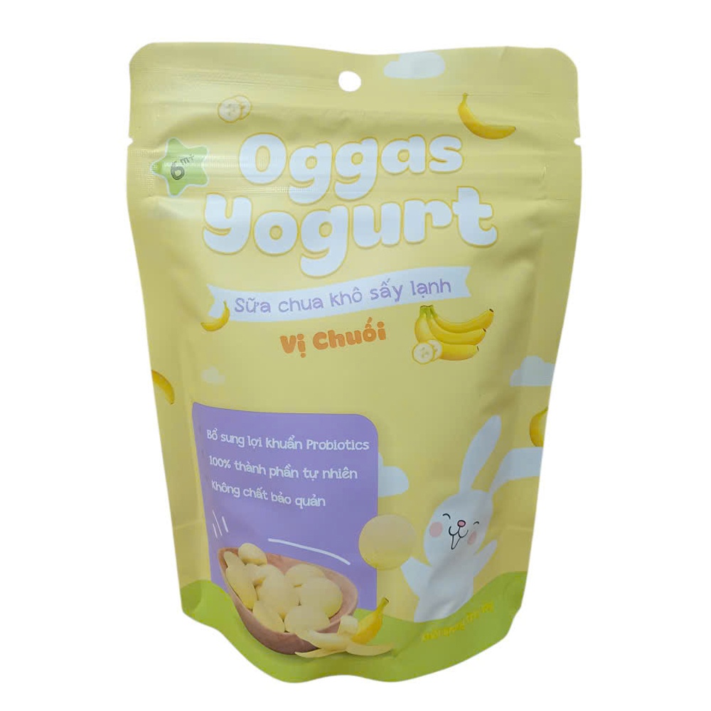 Sữa chua khô sấy lạnh Oggas Yogurt vị chuối 10g hình 1