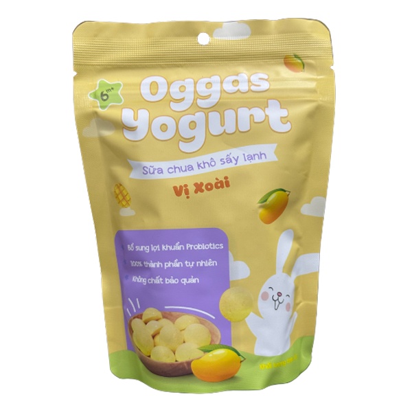 Sữa chua khô sấy lạnh Oggas Yougurt vị xoài 10g  hình 1
