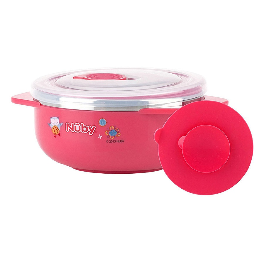 Bát ăn giữ nhiệt inox Nuby hình 1