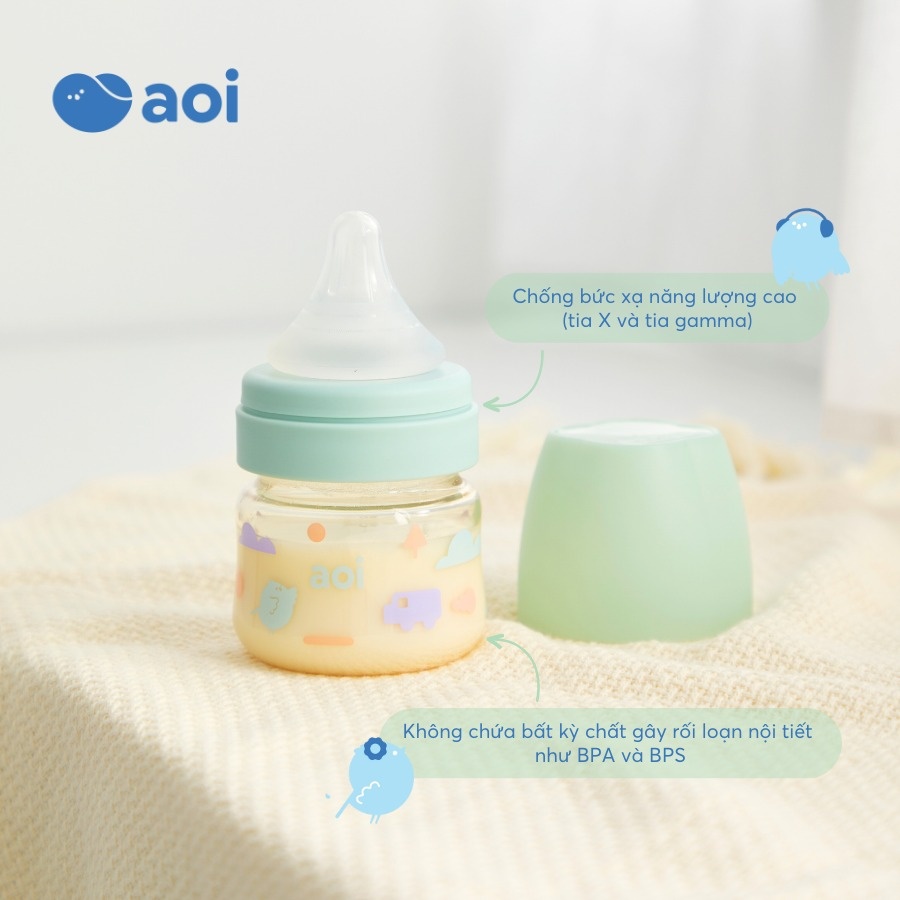 Bình sữa PPSU Aoi Moon 80ml (Màu ngẫu nhiên) hình 3