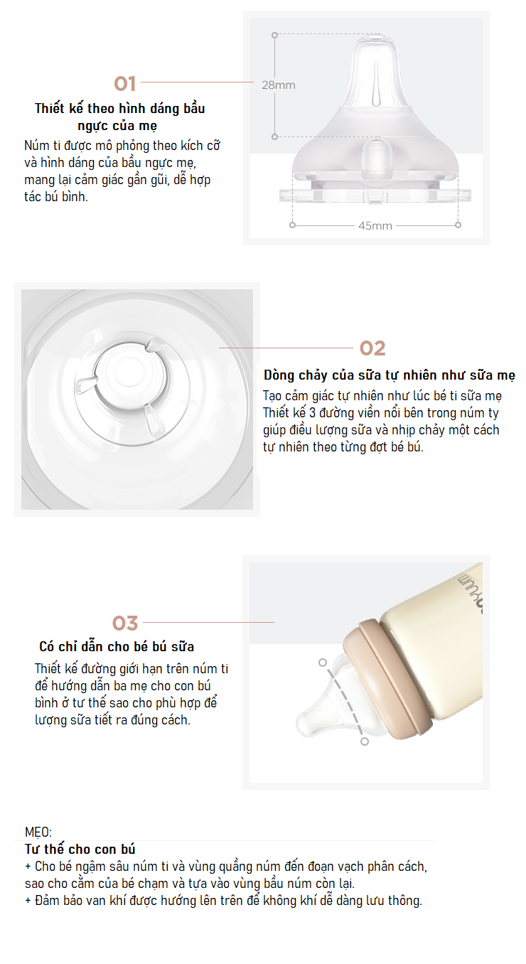 Bình sữa Moyuum 270ml basic chính hãng cho bé hình 4