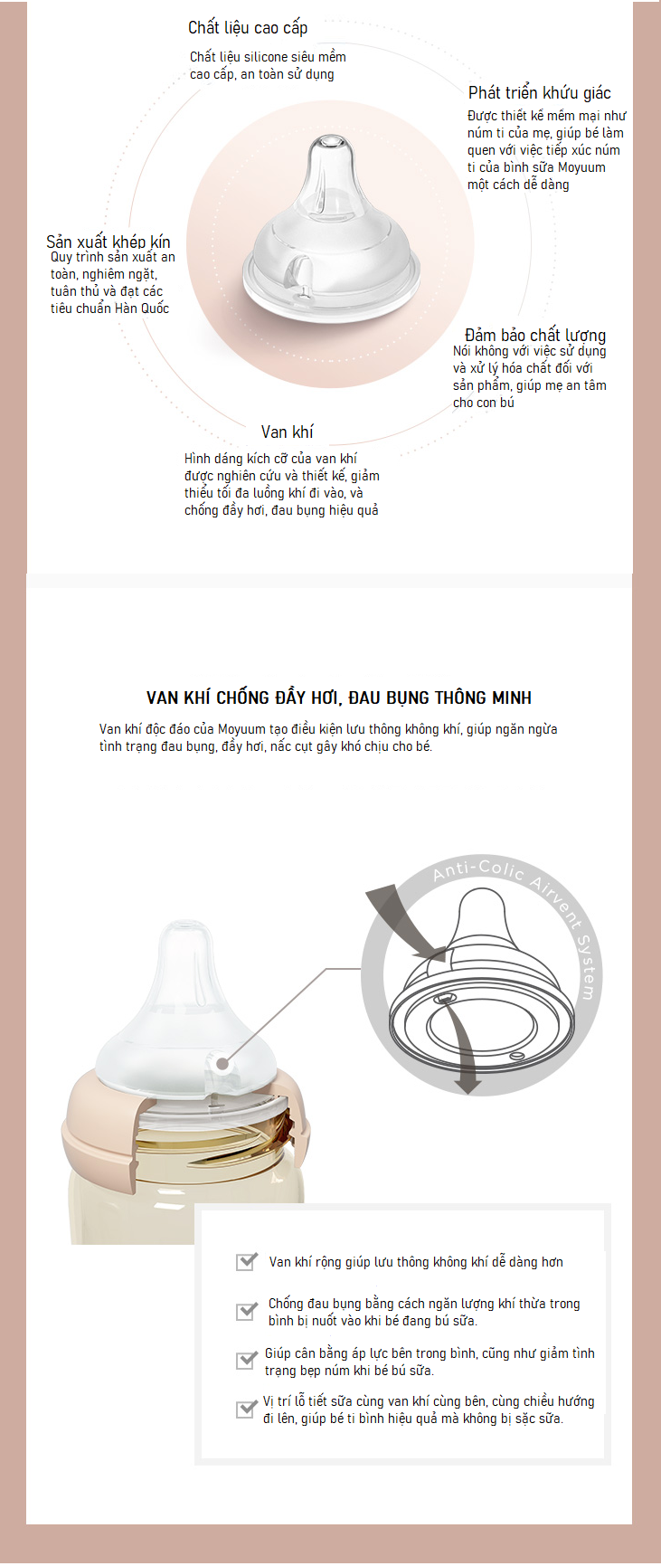 Bình sữa Moyuum 270ml basic chính hãng cho bé hình 5