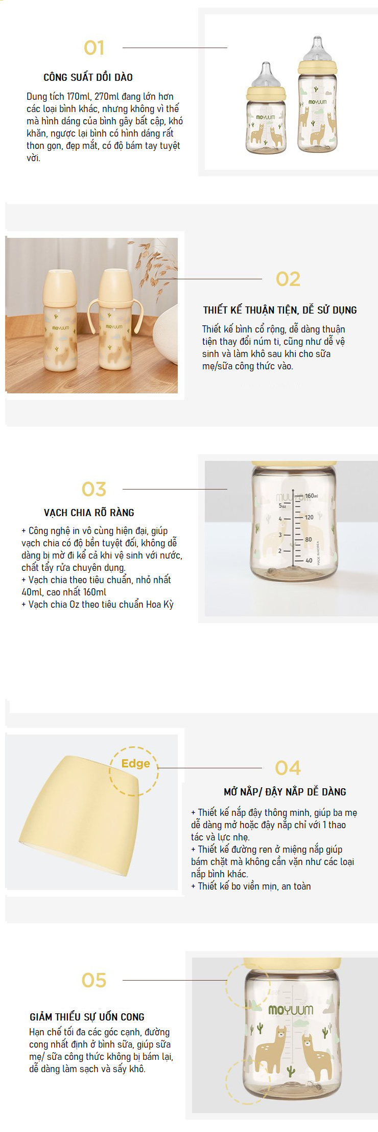 Bình sữa Moyuum lạc đà 170ml hình 3