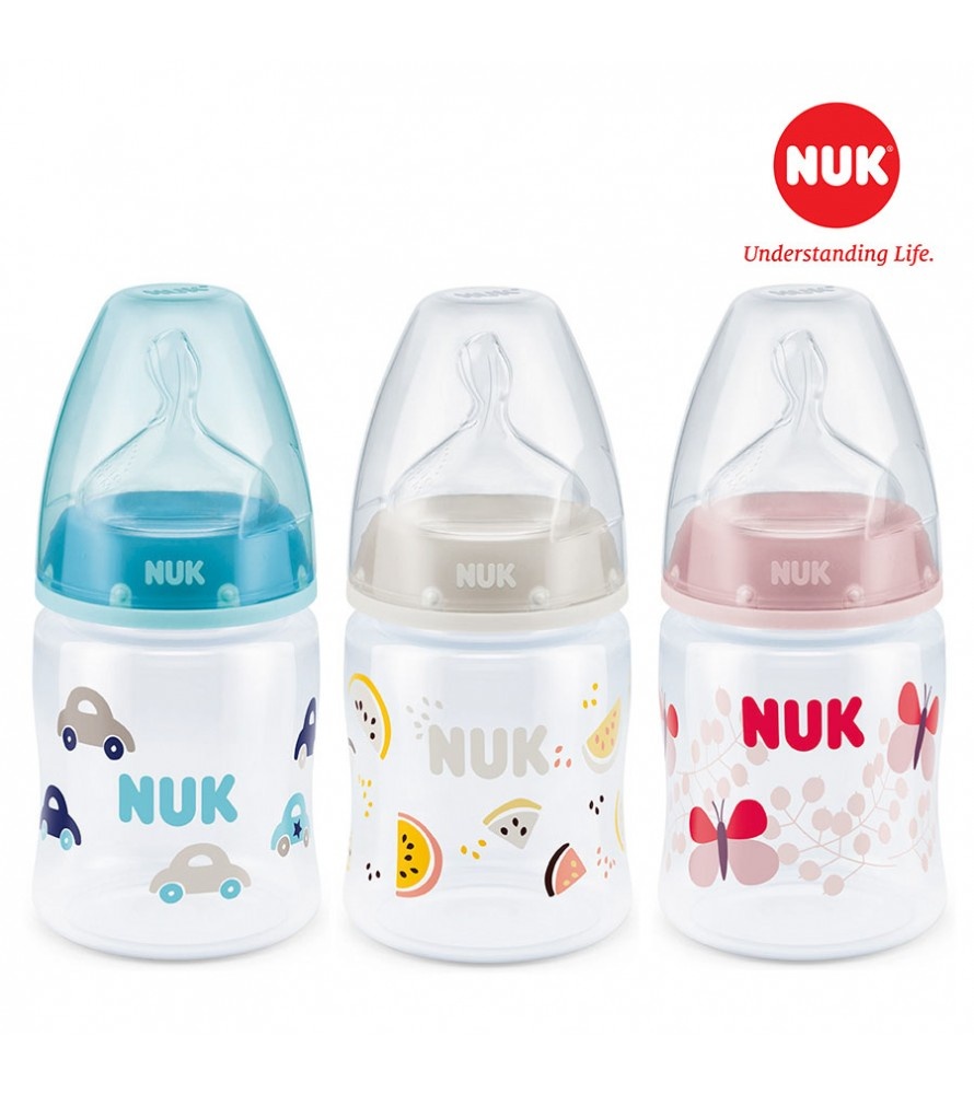 Bình sữa NUK cho bé PP 150ml núm ty Silicone S1 - M hình 3