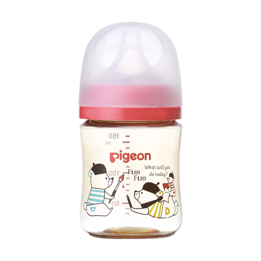 Bình sữa Pigeon PPSU Plus WN3 Nhật Bản in hình 160ml hình 4
