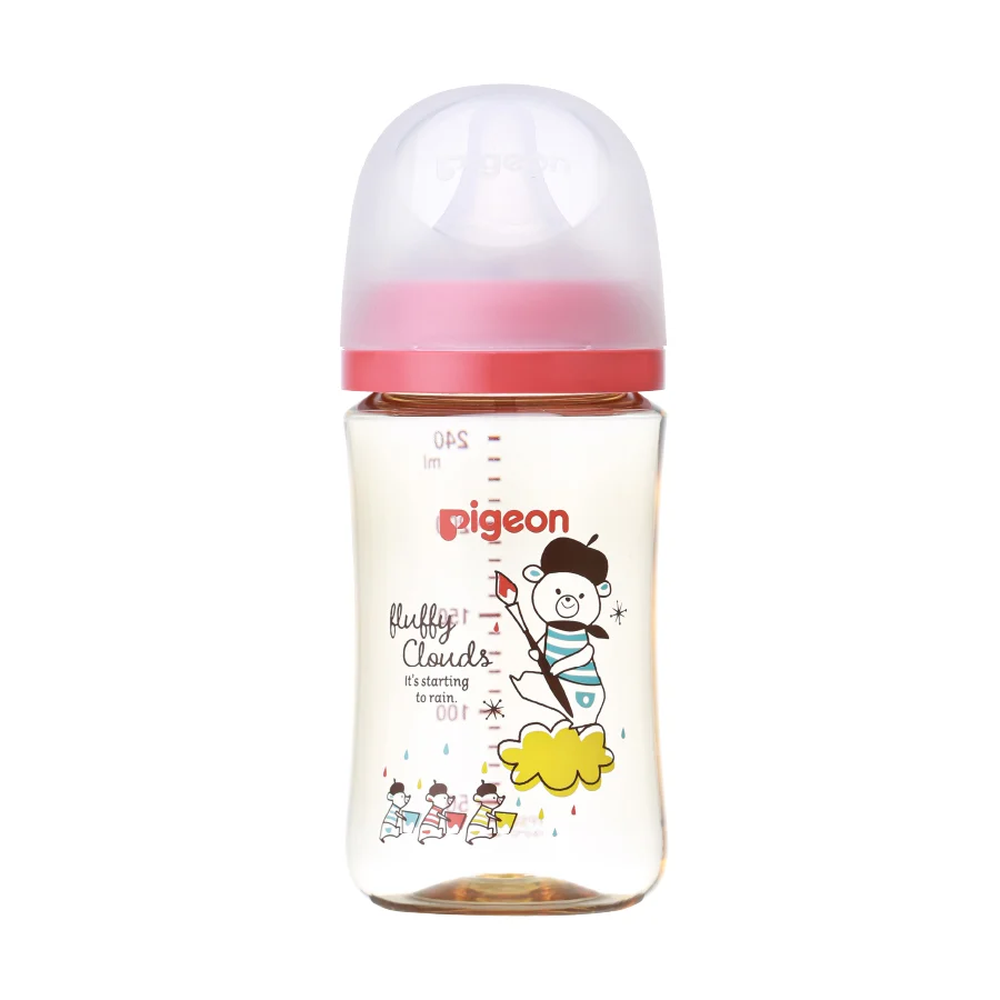 Bình sữa Pigeon PPSU Plus WN3 Nhật Bản in hình 240ml hình 4