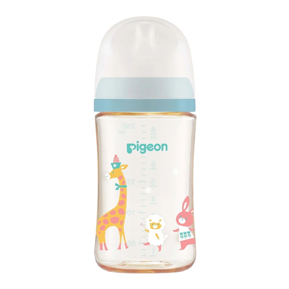 Bình sữa Pigeon PPSU Plus WN3 in hình thú cưng 240ml hình 1