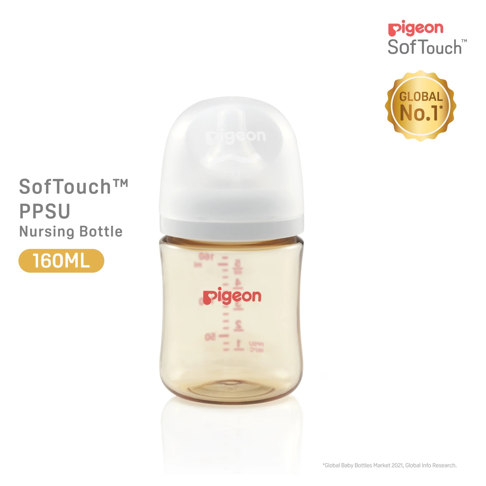 Bình sữa Pigeon Softouch PPSU Plus WN3 Nhật Bản 160ml hình 1