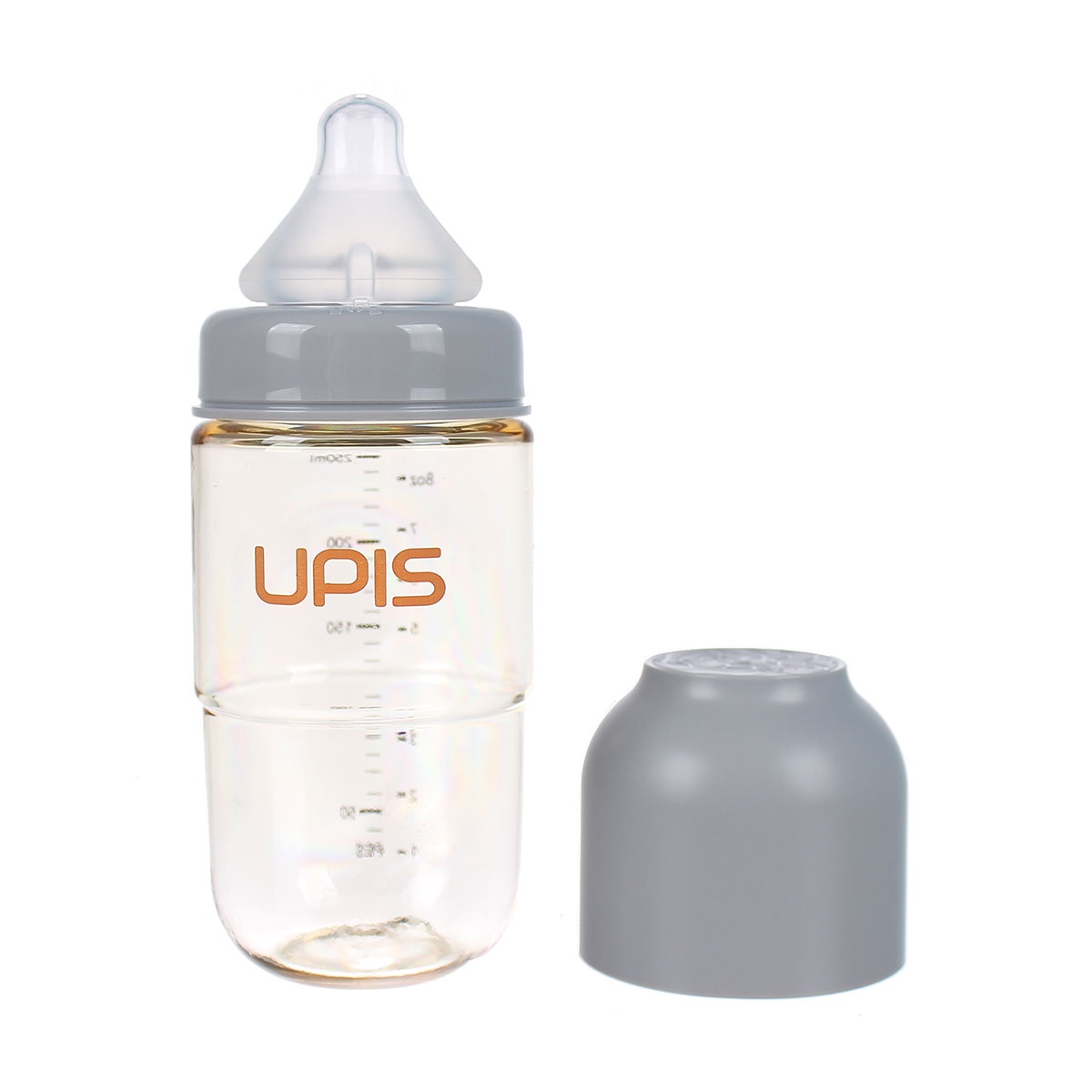 Bình sữa Upis Premium Pes 260ml (Xám) hình 2