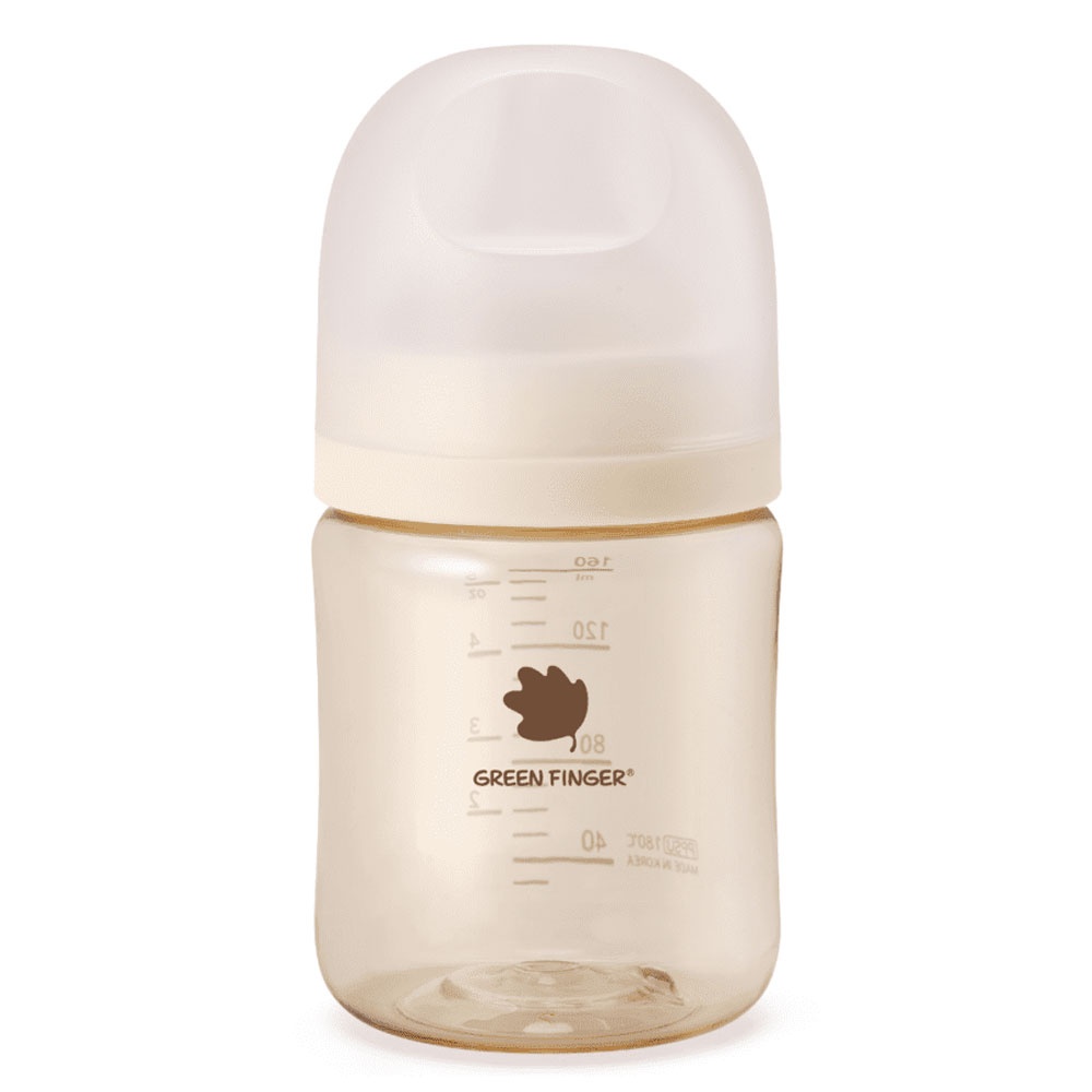 Bình sữa Green Finger Bebegrow PPSU 160ml (Màu kem)