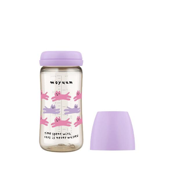 Bình sữa Moyuum PPSU in Cat 270ml (Màu tím) hình 1