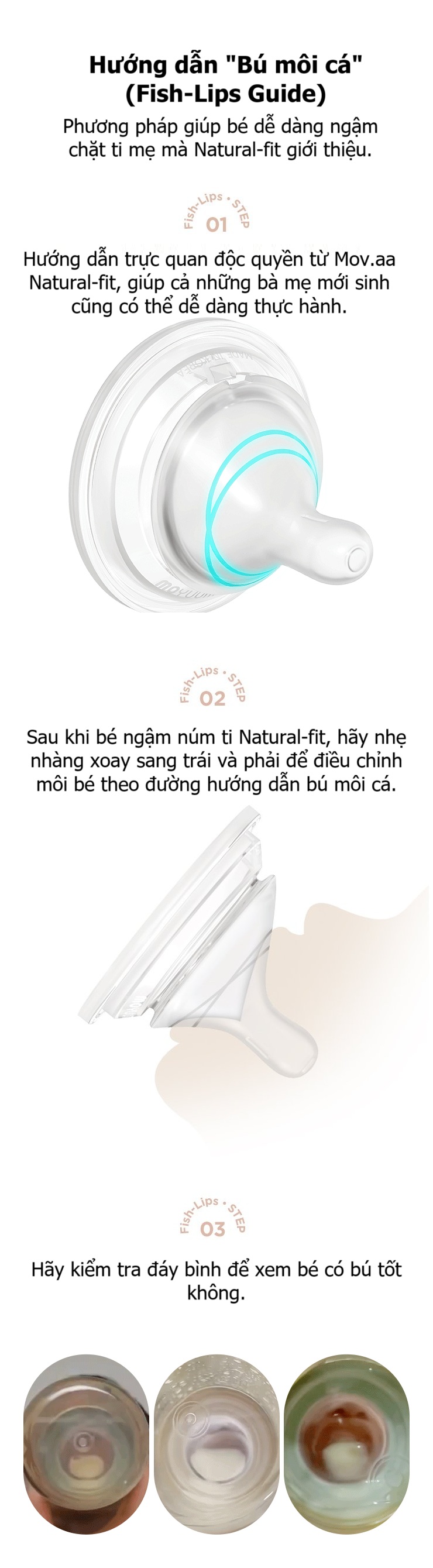 Bình sữa Moyuum Mov.aa cổ rộng thế hệ mới họa tiết 160ml (Xanh) hình 8