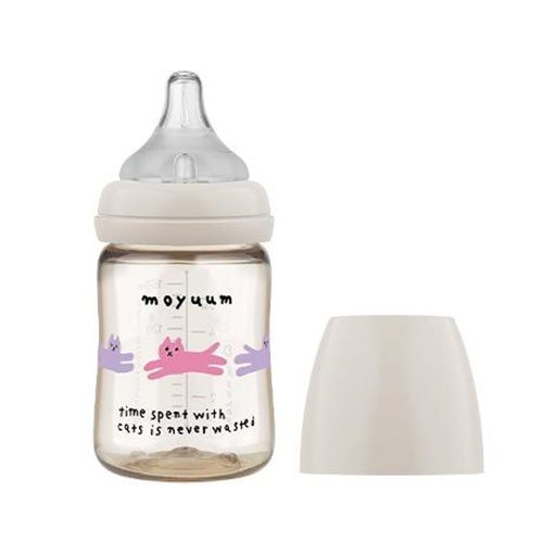 Bình sữa Moyuum PPSU in Cat 170ml (Màu xám) hình 1
