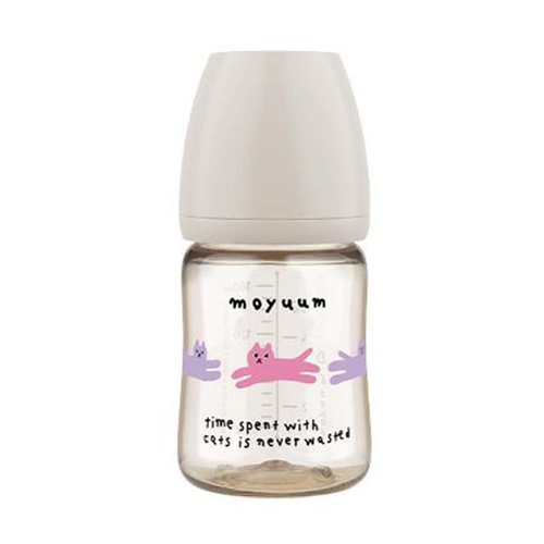Bình sữa Moyuum PPSU in Cat 170ml (Màu xám) hình 2