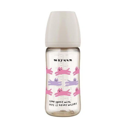 Bình sữa Moyuum PPSU in Cat 270ml (Màu xám) hình 1