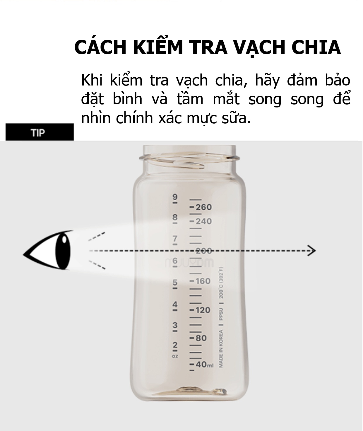 Bình sữa Moyuum PPSU Premium thế hệ thứ 3 Basic 80ml hình 5