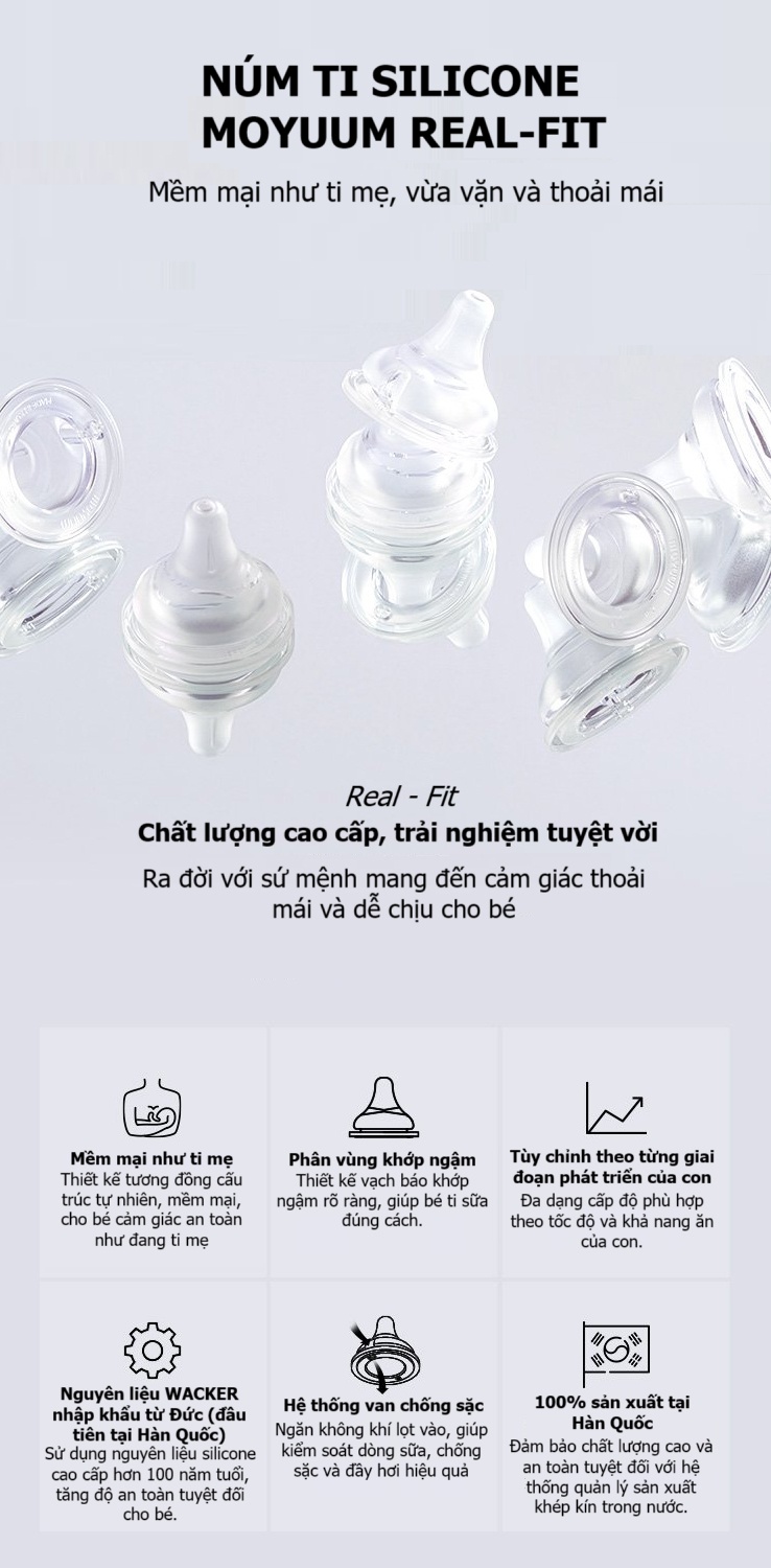 Bình sữa Moyuum PPSU Premium thế hệ thứ 3 Basic 80ml hình 3