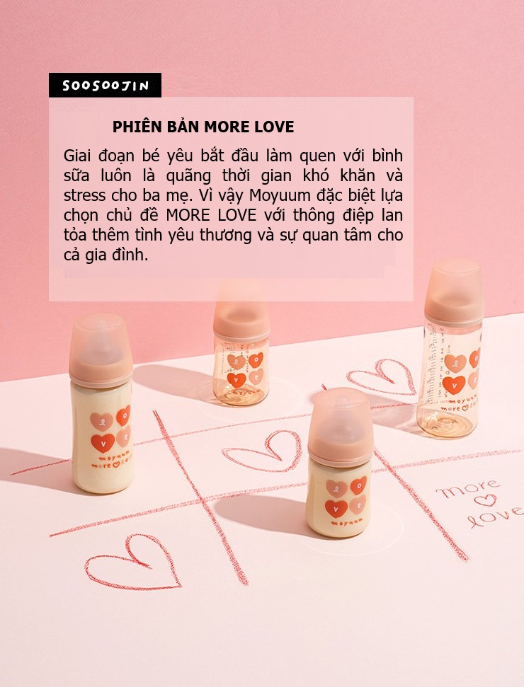 Bình sữa Moyuum PPSU Premium thế hệ thứ 3 More Love 270ml hình 4