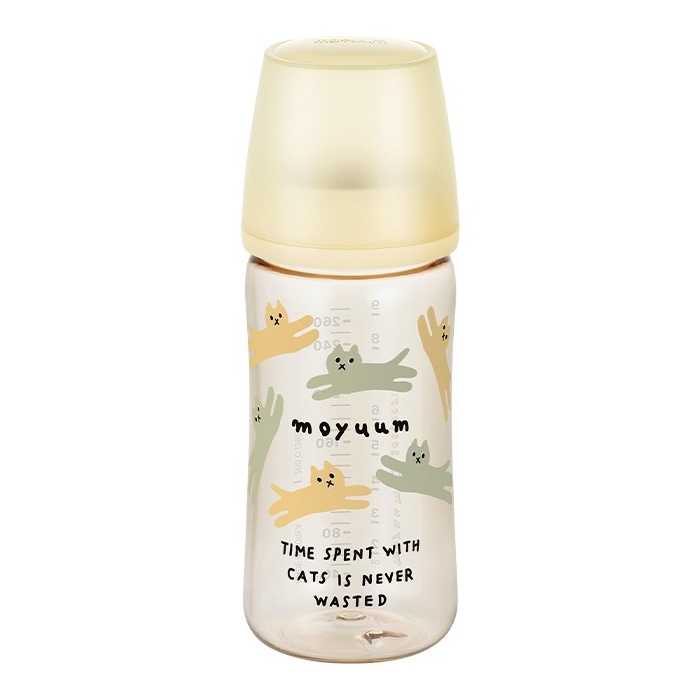 Bình sữa Moyuum PPSU Premium thế hệ thứ 3 Yellow Cat 270ml