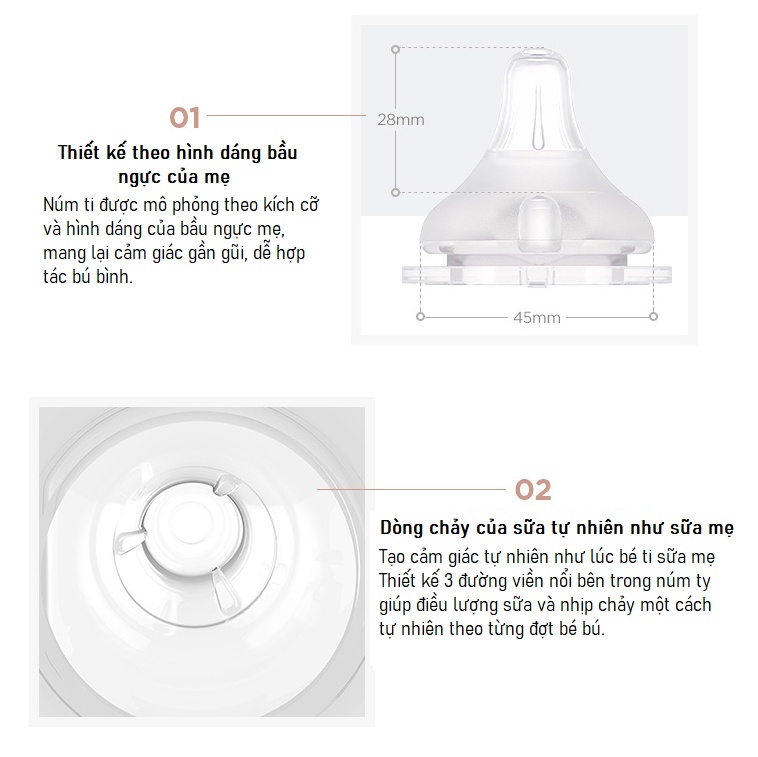 Bình sữa Moyuum mây xanh 270ml hình 5