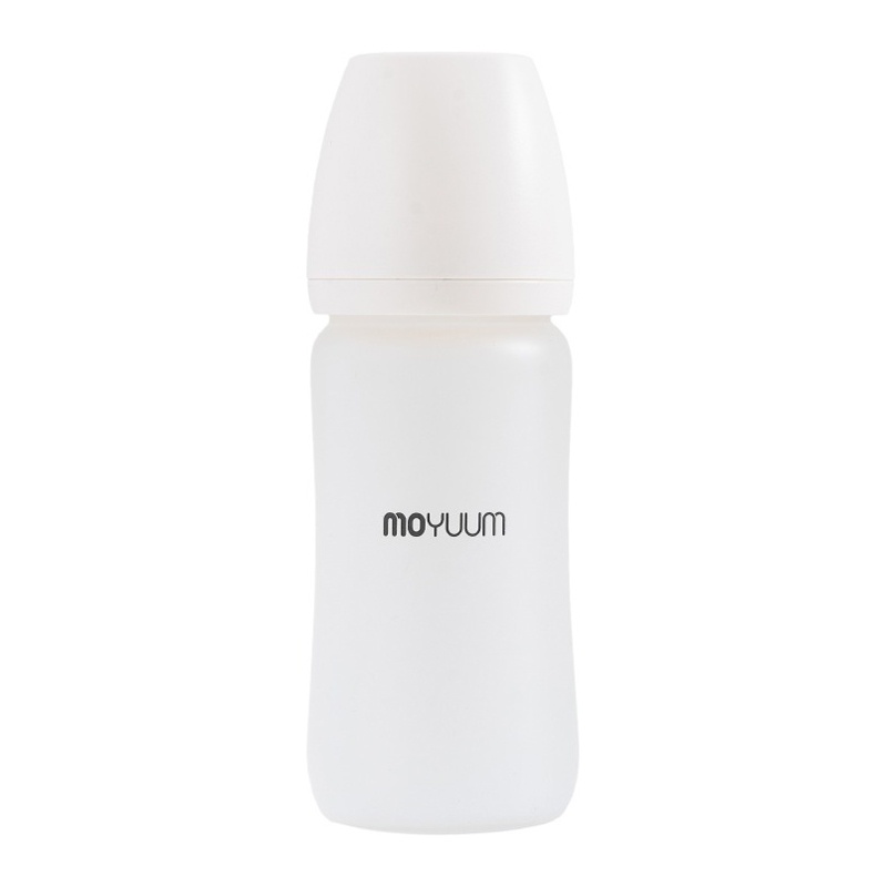 Bình sữa Moyuum thủy tinh bọc silicone 240ml hình 1