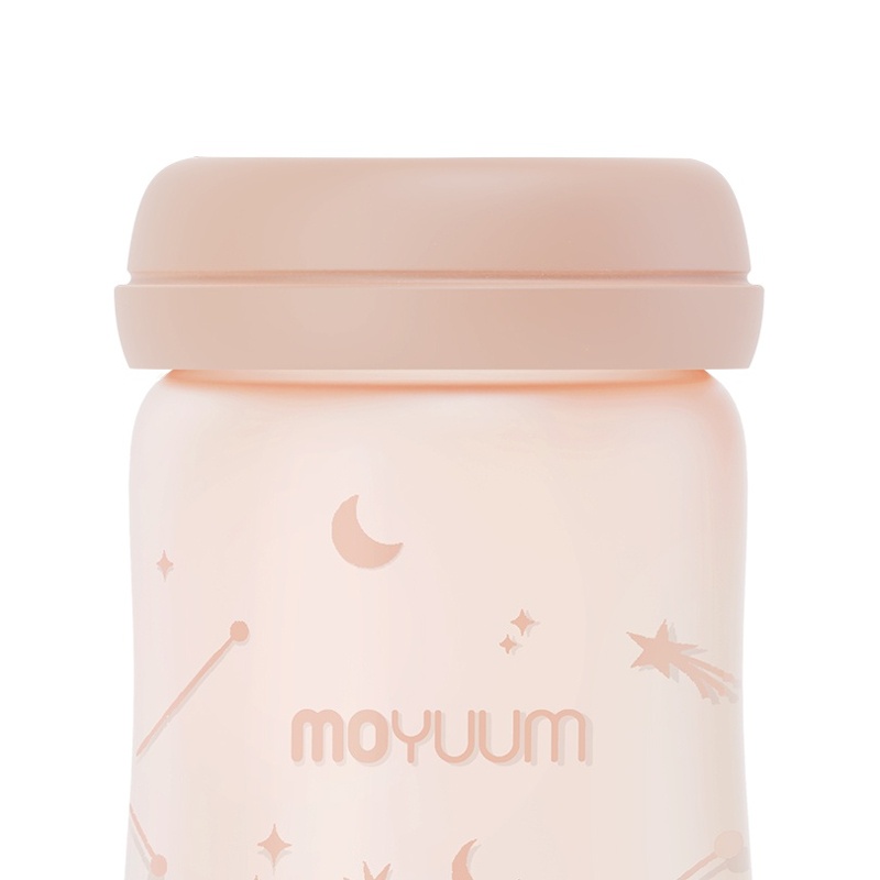 Bình sữa Moyuum thủy tinh bọc silicone sao 150ml hình 4