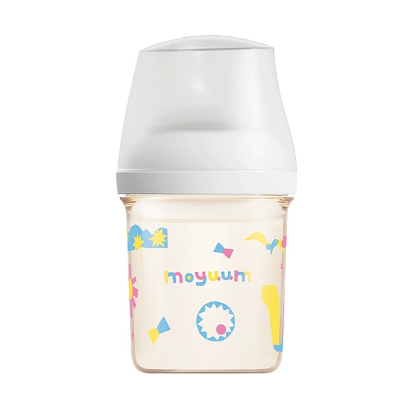Bình sữa Moyuum Mov.aa cổ rộng thế hệ mới họa tiết 160ml (Màu trắng)  hình 1