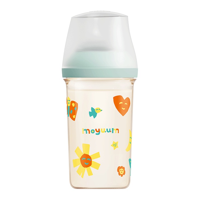 Bình sữa Moyuum Mov.aa cổ rộng thế hệ mới họa tiết 250ml (Xanh) hình 1