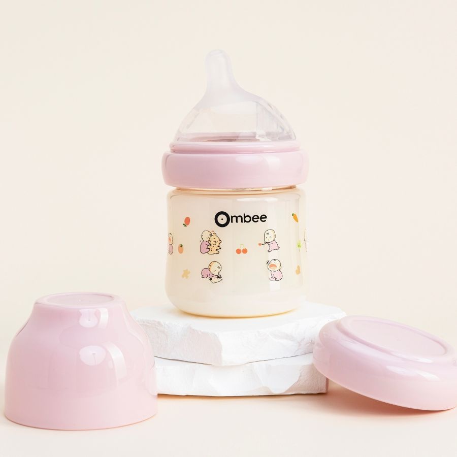 Bình sữa Ombee PPSU Angel Hồng 270ml