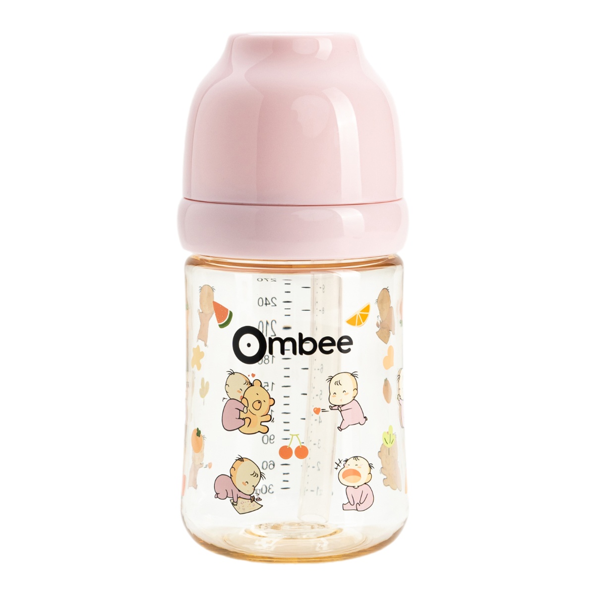 Bình sữa Ombee PPSU Angel Hồng 270ml