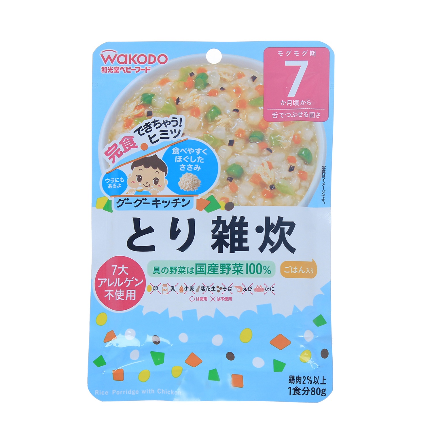 Cháo Wakodo gạo và gà IE302 7M+ hình 1