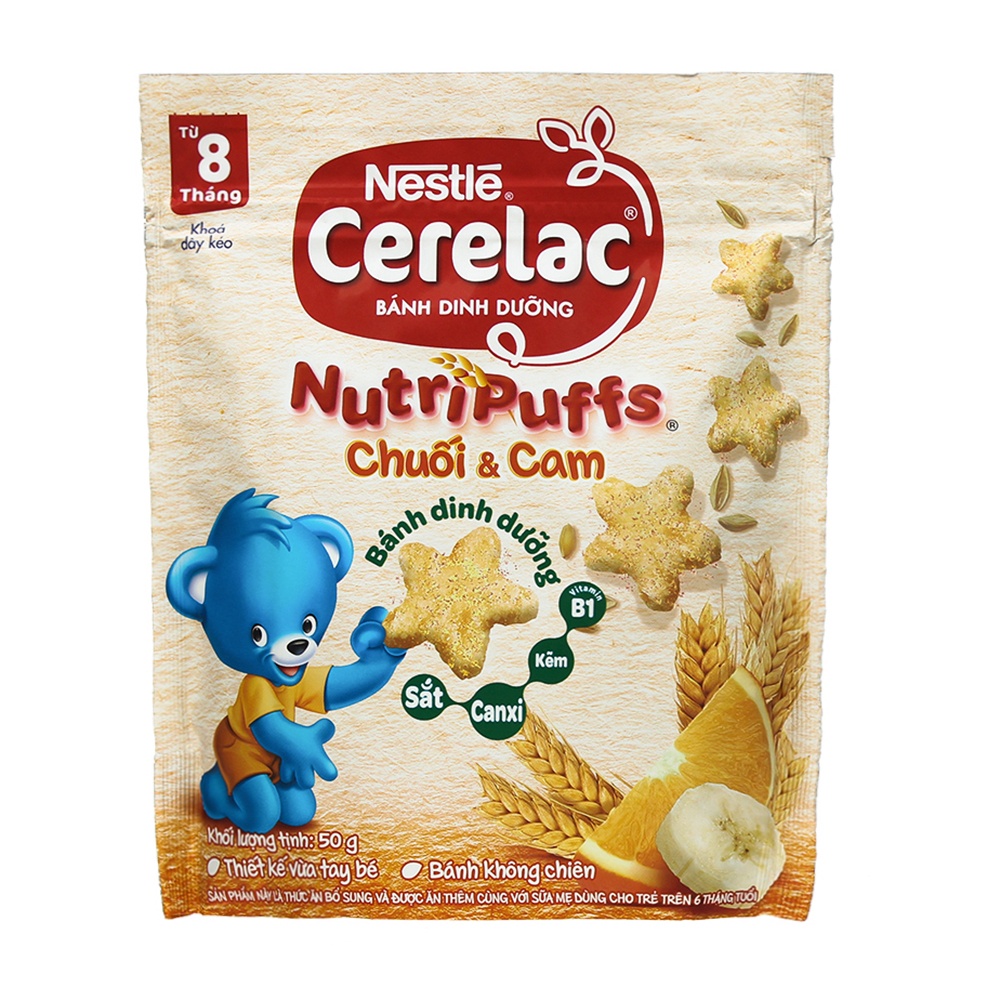 Bánh ăn dặm Nestle  dạng viên vị chuối cam cho bé 8M+ hình 1