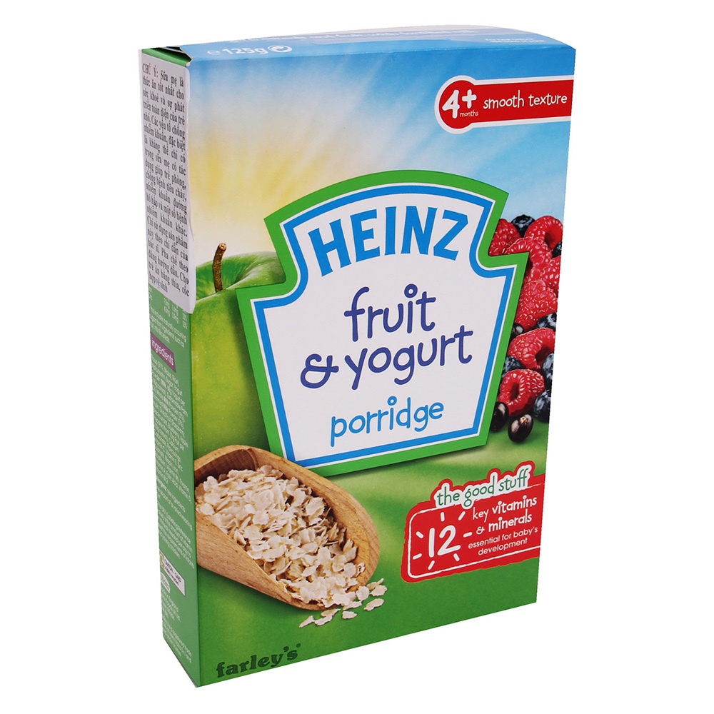 Bột ăn dặm Heinz Anh 4+ vị ngũ cốc sữa chua trái cây Bột ăn dặm Heinz Anh 4+ vị ngũ cốc sữa chua trái cây hình 2