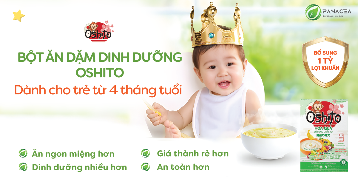 Bột ăn dặm hoa quả Oshito 4x50g hình 4