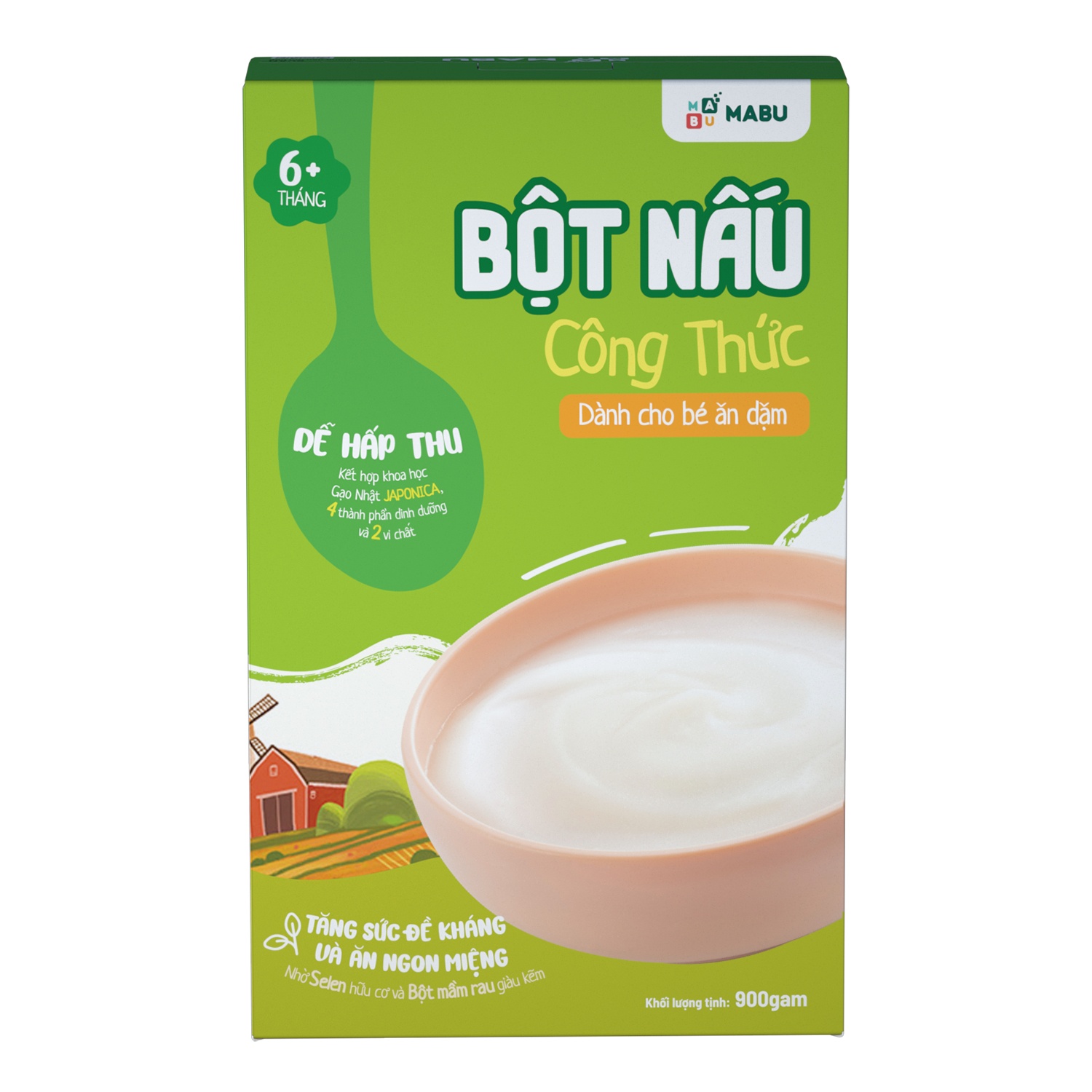 Bột ăn dặm Mabu 900g hình 1