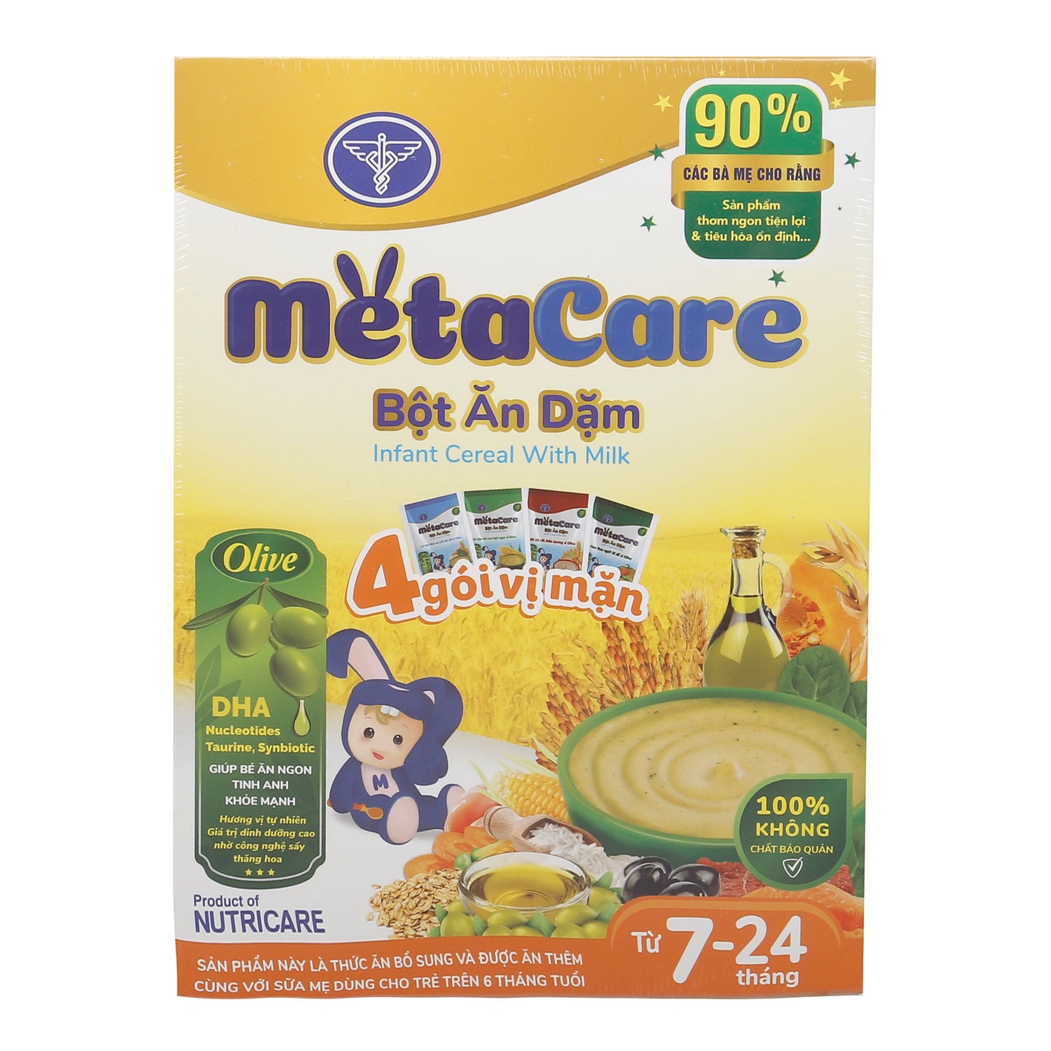 Bột ăn dặm Metacare 4 vị mặn 200g hình 1