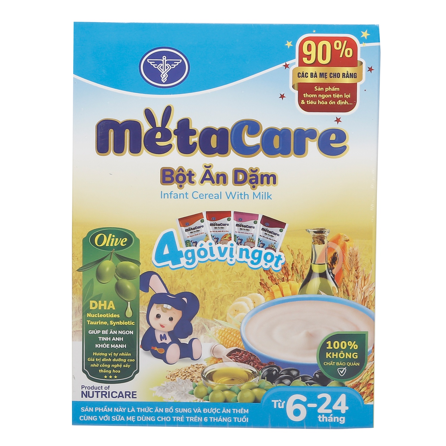 Bột ăn dặm Metacare 4 vị ngọt 200g hình 1