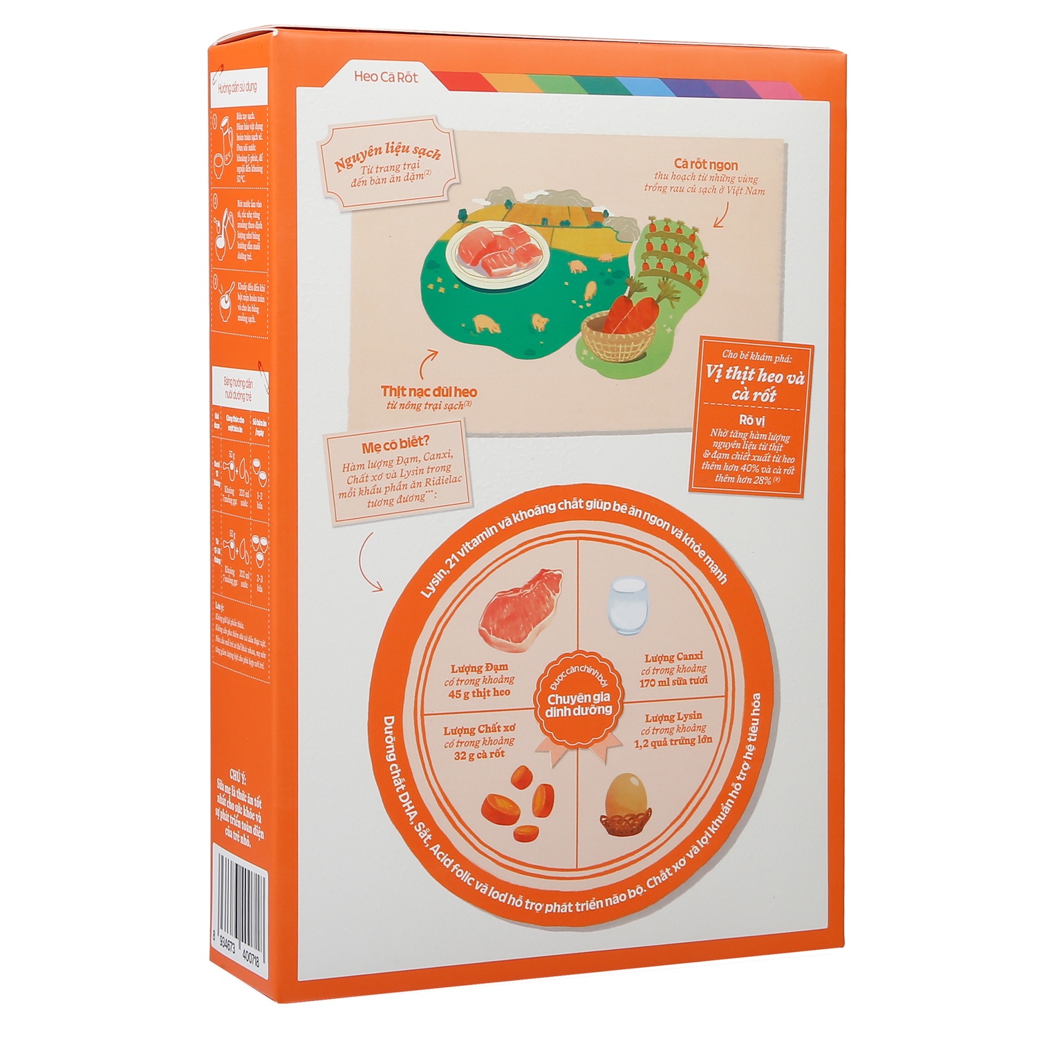 Bột ăn dặm Ridielac Gold vị heo cà rốt 200g cho bé 7M-24M hình 2