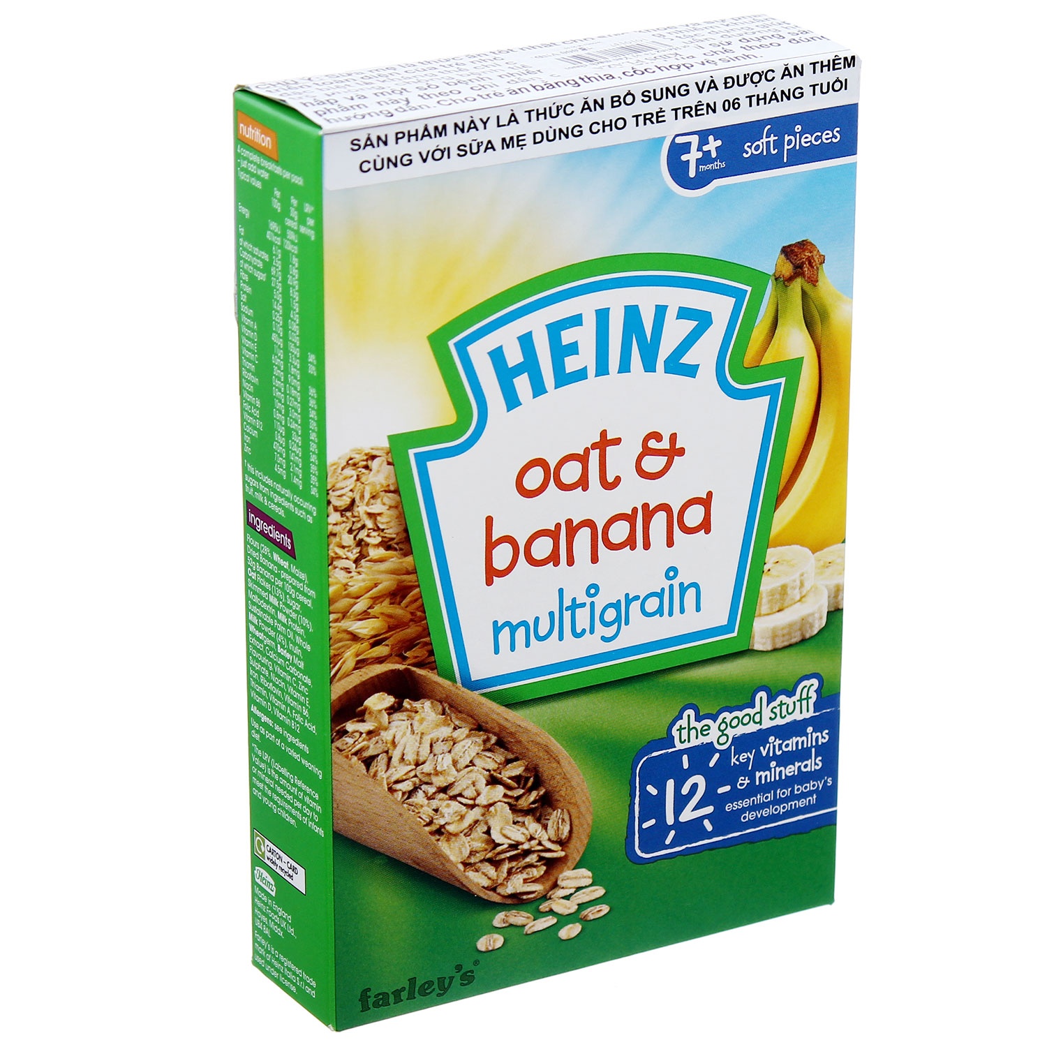 Bột ăn dặm Heinz Anh 7+ vị ngũ cốc yến mạch và chuối  hình 1