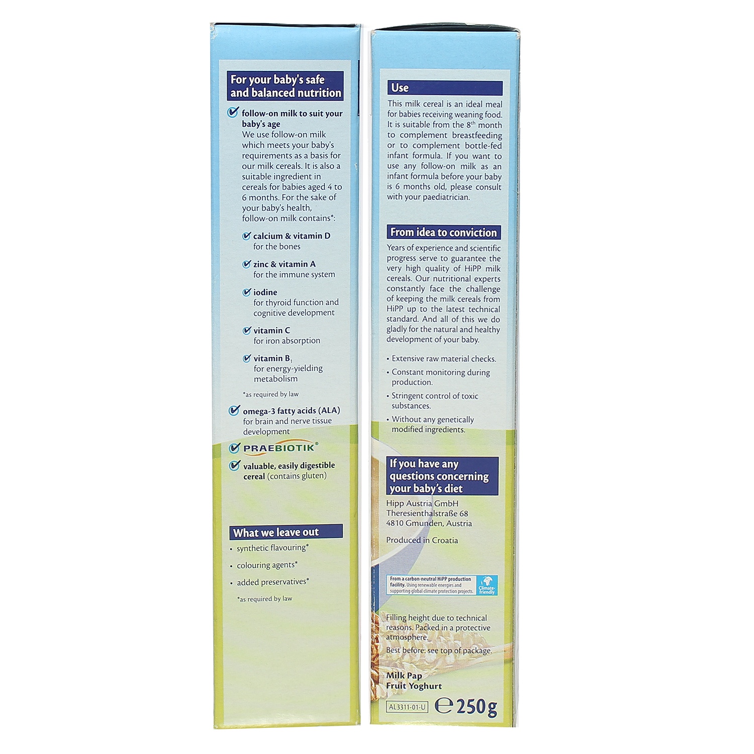 Thành phần bột ăn dặm HiPP sữa chua hoa quả nhiệt đới Bột ăn dặm HiPP sữa chua hoa quả nhiệt đới cho bé từ 8 tháng hình 2