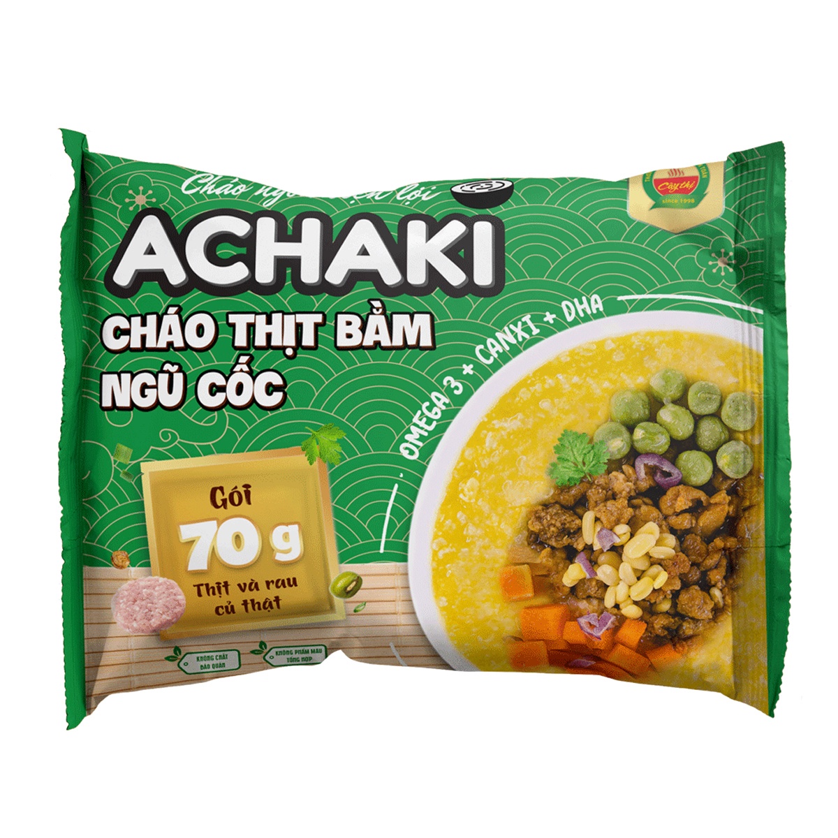 Cháo ăn liền Achaki thịt bằm ngũ cốc cho bé 1Y+ (105g) hình 1