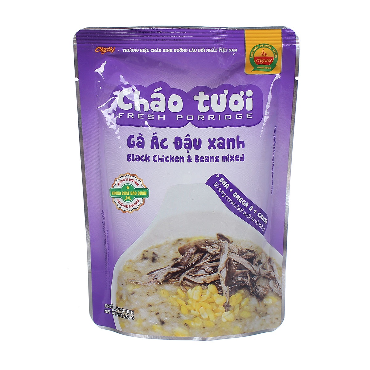 Cháo tươi Cây Thị Gà ác đậu xanh 260g