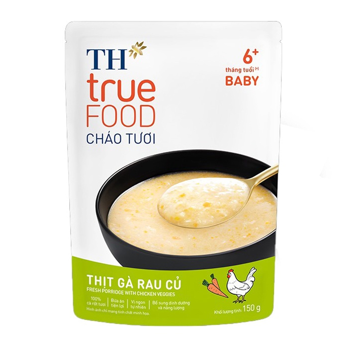 Cháo tươi gà rau củ TH True Food 150g (6M+) hình 1