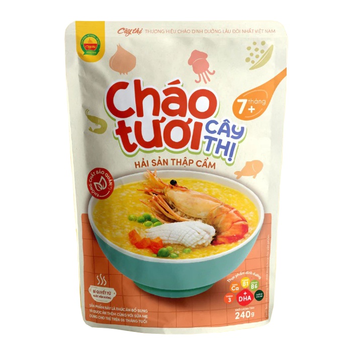 Cháo tươi hải sản thập cẩm Cây Thị cho bé 7M+ (240g)