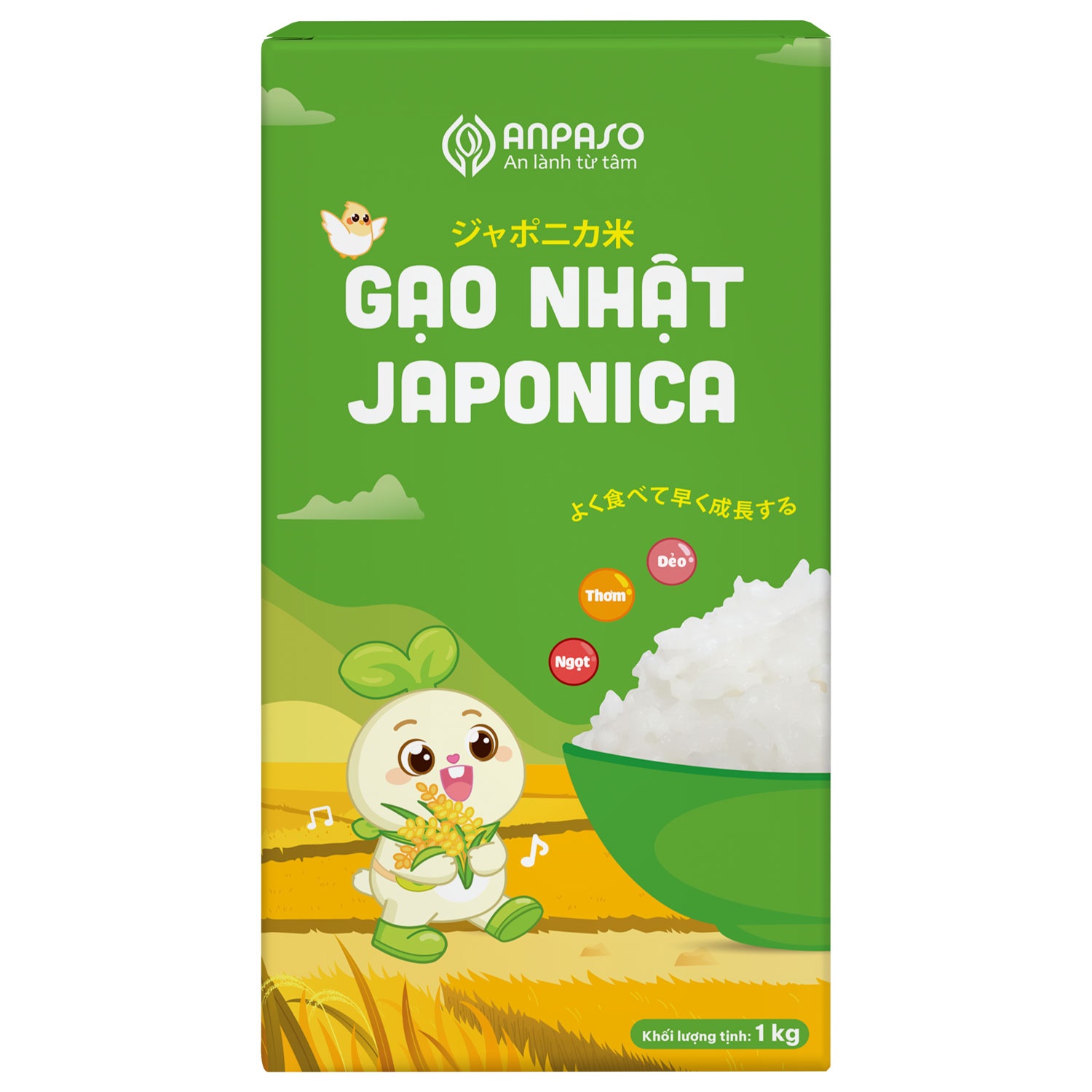 Gạo Japonica cho bé Anpaso 1kg hình 1